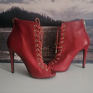 Charlotte Russe Lace Up Ankle Boots